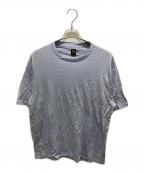 BATONERバトナ―）の古着「クルーネックウールTシャツ」｜ブルー