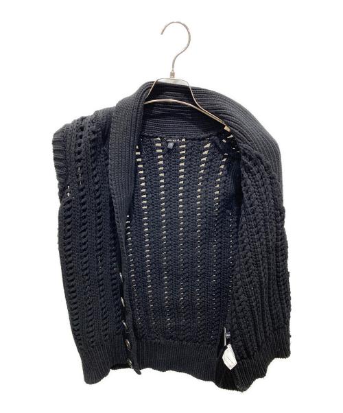 ANN DEMEULEMEESTER（アンドゥムルメステール）ANN DEMEULEMEESTER (アンドゥムルメステール) ローゲージ ニットベスト ブラック サイズ:XSの古着・服飾アイテム