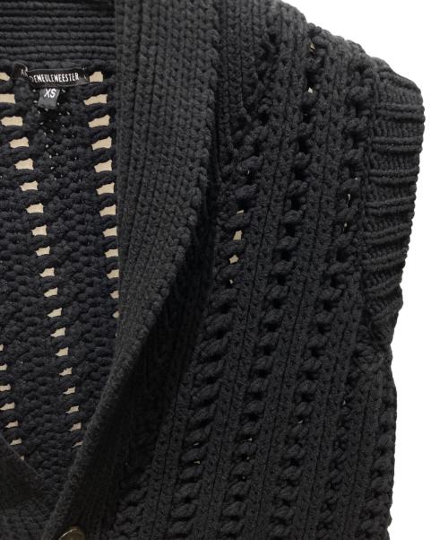 ANN DEMEULEMEESTER（アンドゥムルメステール）ANN DEMEULEMEESTER (アンドゥムルメステール) ローゲージ ニットベスト ブラック サイズ:XSの古着・服飾アイテム