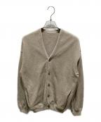 crepusculeクレプスキュール）の古着「鹿の子 モススティッチ Vネック カーディガン」｜ベージュ