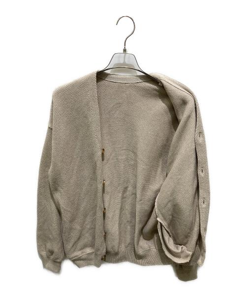 crepuscule（クレプスキュール）crepuscule (クレプスキュール) 鹿の子 モススティッチ Vネック カーディガン ベージュ サイズ:2の古着・服飾アイテム