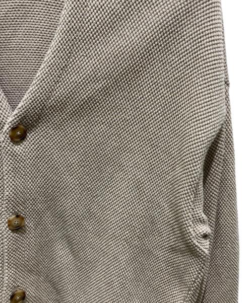 crepuscule（クレプスキュール）crepuscule (クレプスキュール) 鹿の子 モススティッチ Vネック カーディガン ベージュ サイズ:2の古着・服飾アイテム