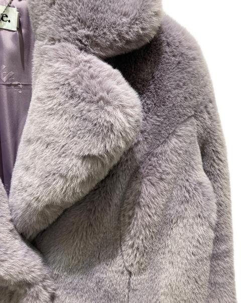 Jakke（ジャッキー）jakke (ジャッキー) フェイクファーコート パープル サイズ:38の古着・服飾アイテム