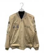 Schottショット）の古着「REVERSIBLE SOUVENIR JACKET」｜ベージュ×ブラック