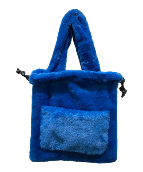 ear PAPILLONNER（イアパピヨネ）ear PAPILLONNER (イアパピヨネ) SESAME STREET (セサミストリート) コラボ巾着バッグ ブルーの古着・服飾アイテム