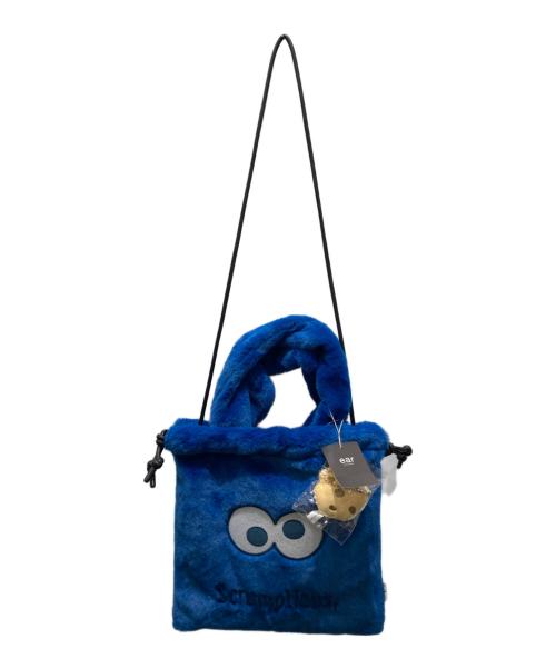 ear PAPILLONNER（イアパピヨネ）ear PAPILLONNER (イアパピヨネ) SESAME STREET (セサミストリート) コラボ巾着バッグ ブルーの古着・服飾アイテム