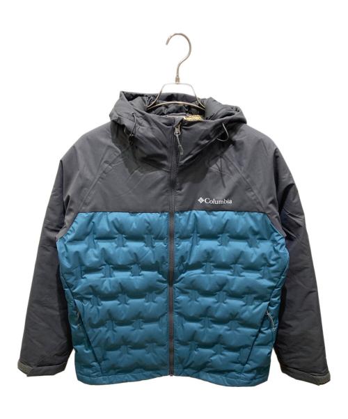 Columbia（コロンビア）Columbia (コロンビア) グランドトレックIII ダウン フーデッド ジャケット ブルー×ブラック サイズ:Ｍの古着・服飾アイテム