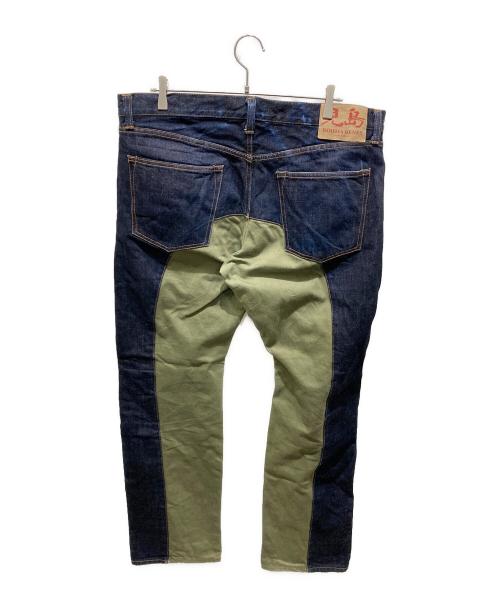 児島ジーンズ（コジマジーンズ）児島ジーンズ (コジマジーンズ) クォーターコンボパンツ ブルー サイズ:42の古着・服飾アイテム