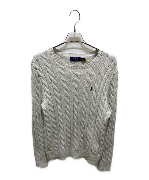 POLO RALPH LAUREN（ポロ・ラルフローレン）POLO RALPH LAUREN (ポロ・ラルフローレン) コットンケーブルニット グレー サイズ:Ｓの古着・服飾アイテム