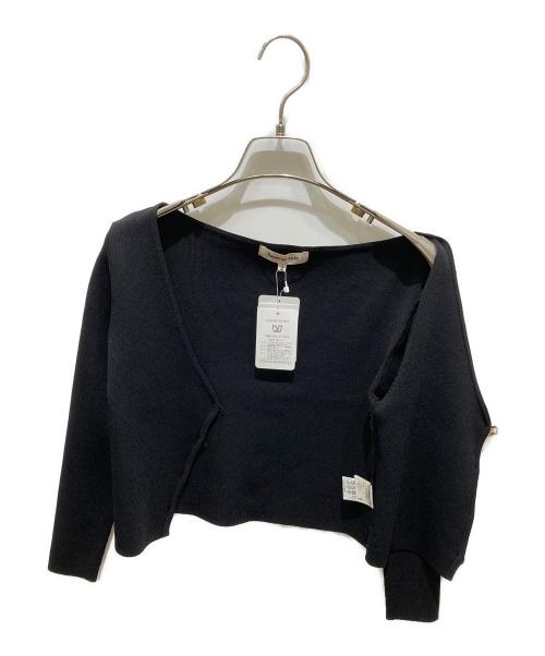 Apuweiser-riche（アプワイザーリッシェ）Apuweiser-riche (アプワイザーリッシェ) 変形ボタン カーデ 黄緑 カーディガン ブラック サイズ:2 未使用品の古着・服飾アイテム