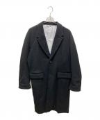 OVERCOATオーバーコート）の古着「Notched Lapel Overcoat In Melton Wool　ノッチド・ラペル・オーバーコート・イン・メルトン・ウール」｜ブラック
