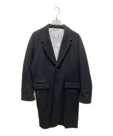 OVERCOAT（オーバーコート）の古着「Notched Lapel Overcoat In Melton Wool　ノッチド・ラペル・オーバーコート・イン・メルトン・ウール」｜ブラック