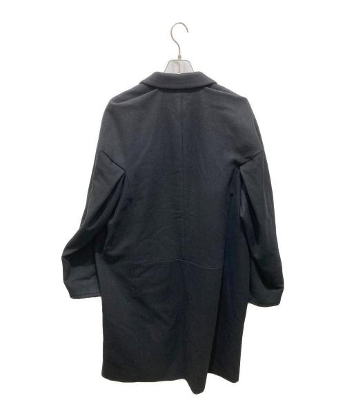OVERCOAT（オーバーコート）OVERCOAT (オーバーコート) Notched Lapel Overcoat In Melton Wool　ノッチド・ラペル・オーバーコート・イン・メルトン・ウール ブラック サイズ:M1の古着・服飾アイテム