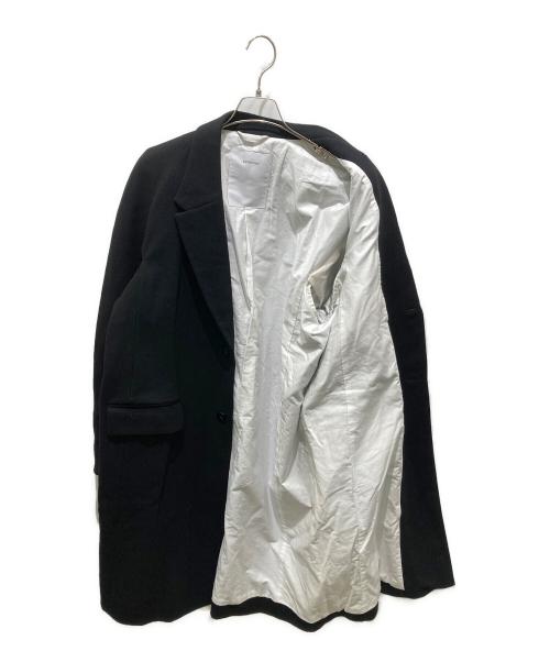 OVERCOAT（オーバーコート）OVERCOAT (オーバーコート) Notched Lapel Overcoat In Melton Wool　ノッチド・ラペル・オーバーコート・イン・メルトン・ウール ブラック サイズ:M1の古着・服飾アイテム