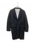 OVERCOAT（オーバーコート）の古着「Notched Lapel Overcoat In Melton Wool　ノッチド・ラペル・オーバーコート・イン・メルトン・ウール」｜ブラック