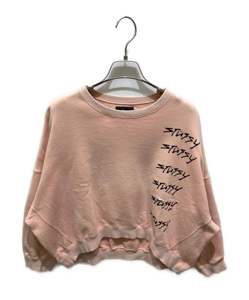 stussy（ステューシー）stussy (ステューシー) クルーネックスウェット ピンク サイズ:Ｓの古着・服飾アイテム