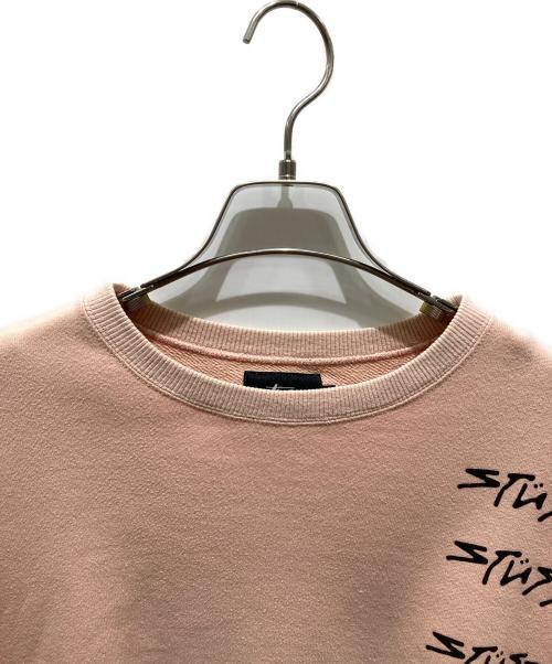 stussy（ステューシー）stussy (ステューシー) クルーネックスウェット ピンク サイズ:Ｓの古着・服飾アイテム