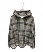 X-GIRLエックスガール）の古着「SHAGGY PLAID HOODIE」｜グレー