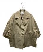 ENFOLDエンフォルド）の古着「シャンブレーギャバコクーンコート」｜ベージュ