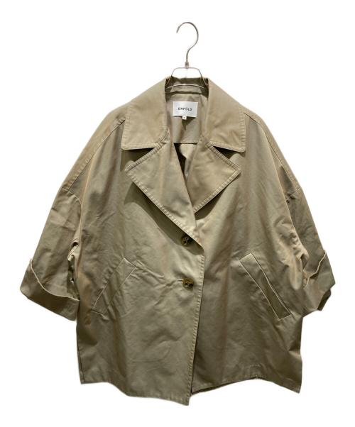 ENFOLD（エンフォルド）ENFOLD (エンフォルド) シャンブレーギャバコクーンコート ベージュ サイズ:38の古着・服飾アイテム
