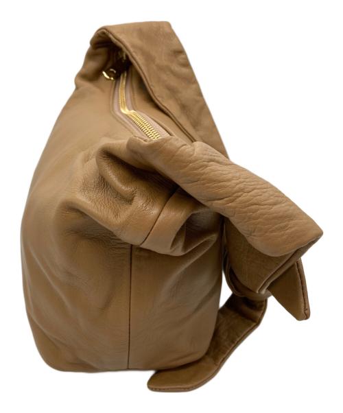 Ch!iii（チー）Ch!iii (チー) BEAUTY&YOUTH (ビューティーアンドユース) 別注レザー タイリボン ショルダーバッグ ブラウンの古着・服飾アイテム