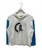 C.Eシーイー）の古着「プリントハイネックカットソー」｜ホワイト×ブルー
