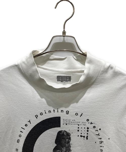 C.E（シーイー）C.E (シーイー) プリントハイネックカットソー ホワイト×ブルー サイズ:Ｌの古着・服飾アイテム