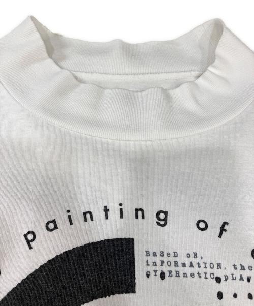 C.E（シーイー）C.E (シーイー) プリントハイネックカットソー ホワイト×ブルー サイズ:Ｌの古着・服飾アイテム