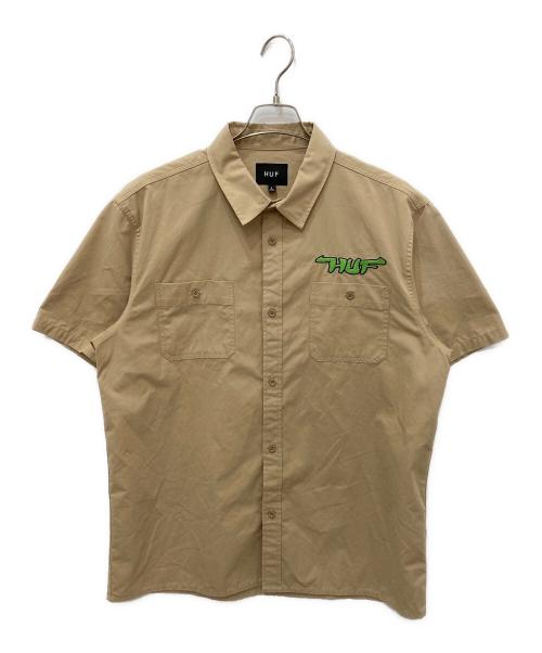 HUF（ハフ）HUF (ハフ) 半袖シャツ ベージュ サイズ:Lの古着・服飾アイテム
