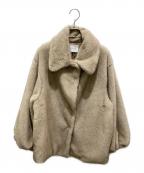 CASA FLINEカーサフライン）の古着「スタンドカラーリサイクルファーコート」｜ベージュ