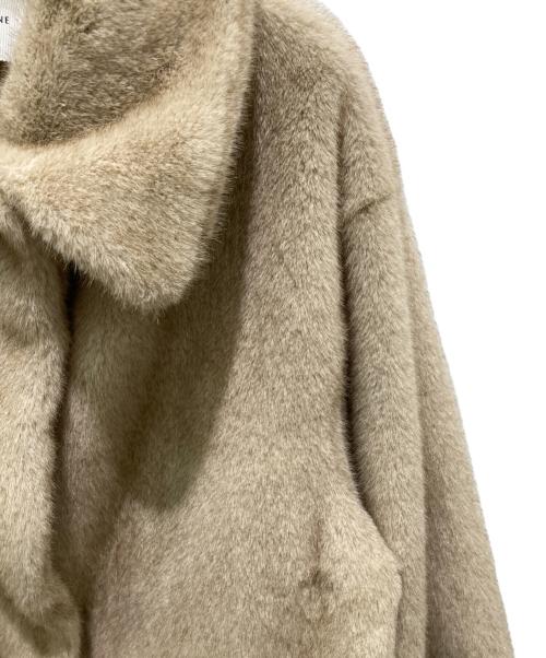 CASA FLINE（カーサフライン）CASA FLINE (カーサフライン) スタンドカラーリサイクルファーコート ベージュ サイズ:Ｆの古着・服飾アイテム