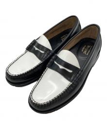 G.H.BASS（ジーエイチバス）の古着「WEEJUN HERITAGE/ペニーローファー」｜ブラック×ホワイト