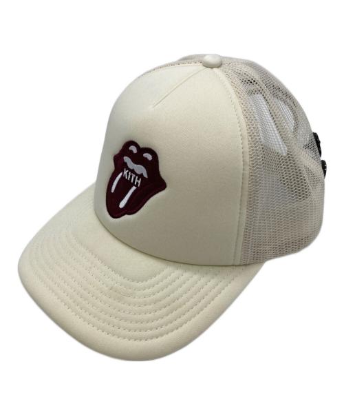 KITH（キス）KITH (キス) ROLLING STONES (ローリングストーンズ) メッシュキャップ ベージュの古着・服飾アイテム