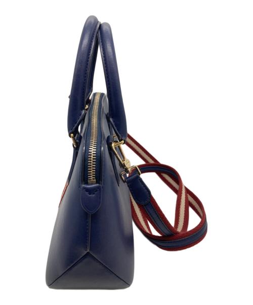 BALLY（バリー）BALLY (バリー) スモールレザー2WAYバッグ ネイビーの古着・服飾アイテム
