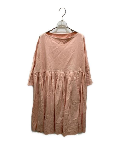 DOUBLE MAISON（ドゥーブルメゾン）DOUBLE MAISON (ドゥーブルメゾン) グランマドレスワンピース ピンク サイズ:Ｆの古着・服飾アイテム
