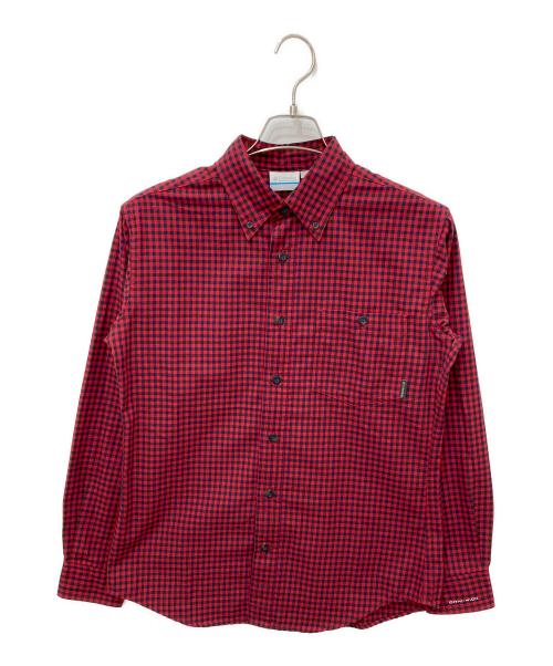 Columbia（コロンビア）Columbia (コロンビア) チェックシャツ レッド サイズ:Sの古着・服飾アイテム