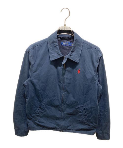 POLO RALPH LAUREN（ポロ・ラルフローレン）POLO RALPH LAUREN (ポロ・ラルフローレン) ポニーロゴ刺繍ハリントンジャケット ネイビー サイズ:Ｍの古着・服飾アイテム