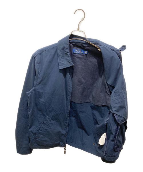 POLO RALPH LAUREN（ポロ・ラルフローレン）POLO RALPH LAUREN (ポロ・ラルフローレン) ポニーロゴ刺繍ハリントンジャケット ネイビー サイズ:Ｍの古着・服飾アイテム
