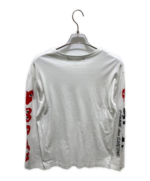 PLAY COMME des GARCONS（プレイコムデギャルソン）PLAY COMME des GARCONS (プレイコムデギャルソン) アームハートプリントカットソー ホワイト サイズ:XLの古着・服飾アイテム