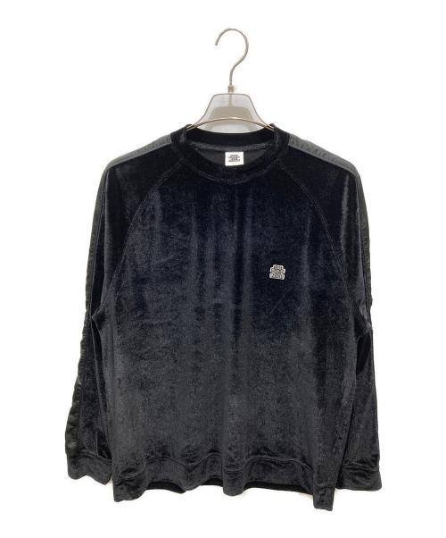 BlackEyePatch（ブラックアイパッチ）BlackEyePatch (ブラックアイパッチ) Small OG Label Velour Crew ブラック サイズ:Ｌの古着・服飾アイテム