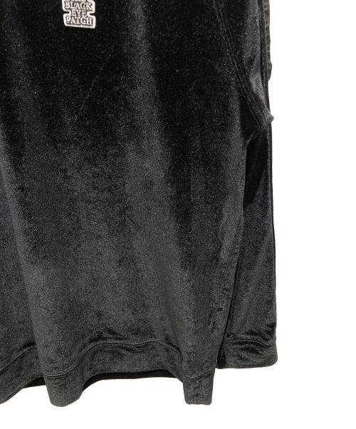 BlackEyePatch（ブラックアイパッチ）BlackEyePatch (ブラックアイパッチ) Small OG Label Velour Crew ブラック サイズ:Ｌの古着・服飾アイテム