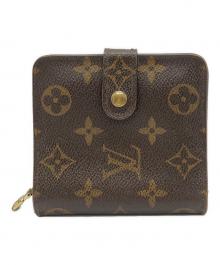 LOUIS VUITTON（ルイ ヴィトン）の古着「2つ折り財布　モノグラム　コンパクトジップ」｜ブラウン