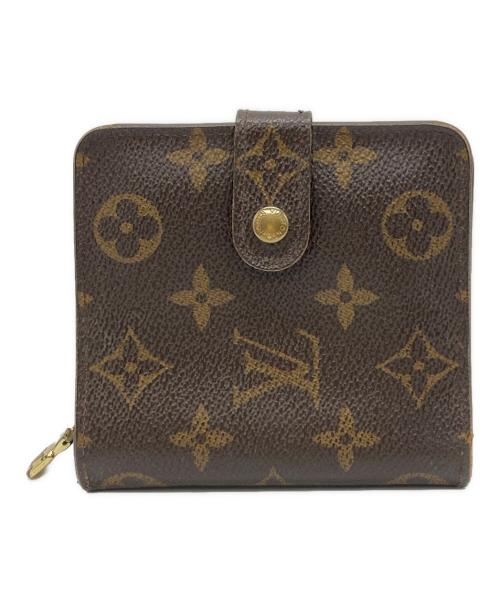 LOUIS VUITTON（ルイ ヴィトン）LOUIS VUITTON (ルイ ヴィトン) 2つ折り財布　モノグラム　コンパクトジップ ブラウンの古着・服飾アイテム