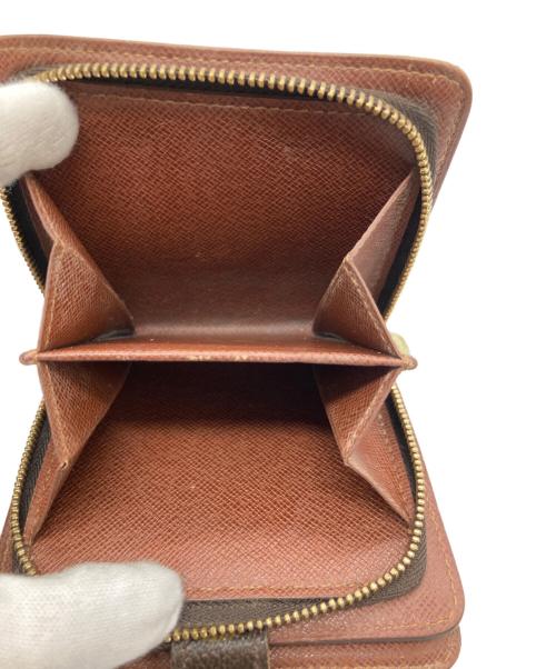 LOUIS VUITTON（ルイ ヴィトン）LOUIS VUITTON (ルイ ヴィトン) 2つ折り財布　モノグラム　コンパクトジップ ブラウンの古着・服飾アイテム