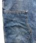 中古・古着 CarHartt (カーハート) ダブルニーデニムパンツ ブルー サイズ:38：18000円