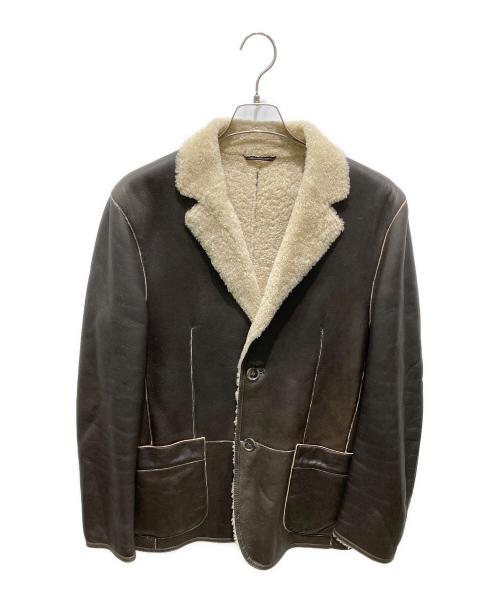 BOSS（ボス）BOSS (ボス) スパニッシュメリーノムートンコート ブラウン サイズ:46の古着・服飾アイテム