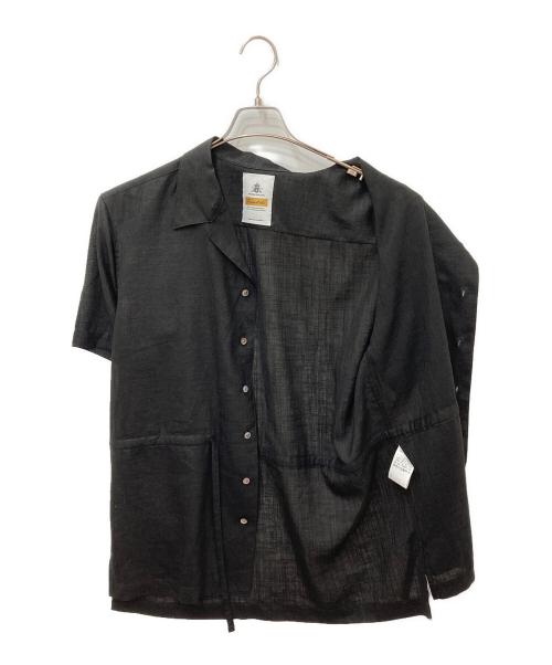 MAISON SPECIAL（メゾンスペシャル）MAISON SPECIAL Calendering Triacetate Dress-Over Short Sleeve Open Collar Shirt　シレー加工トリアセテートドレスオーバーショートスリーブオープンカラーシャツの古着・服飾アイテム