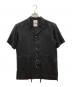 MAISON SPECIAL（メゾンスペシャル）の古着「Calendering Triacetate Dress-Over Short Sleeve Open Collar Shirt　シレー加工トリアセテートドレスオーバーショートスリーブオープンカラーシャツ」｜ブラック