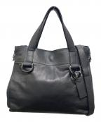 discord Yohji Yamamotoディスコード ヨウジヤマモト）の古着「カウレザージッパーハンドバック」｜ブラック