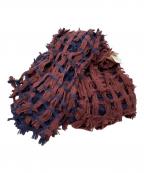 GROUND Yグラウンドワイ）の古着「Dobby wool Lattice stole」｜ネイビー